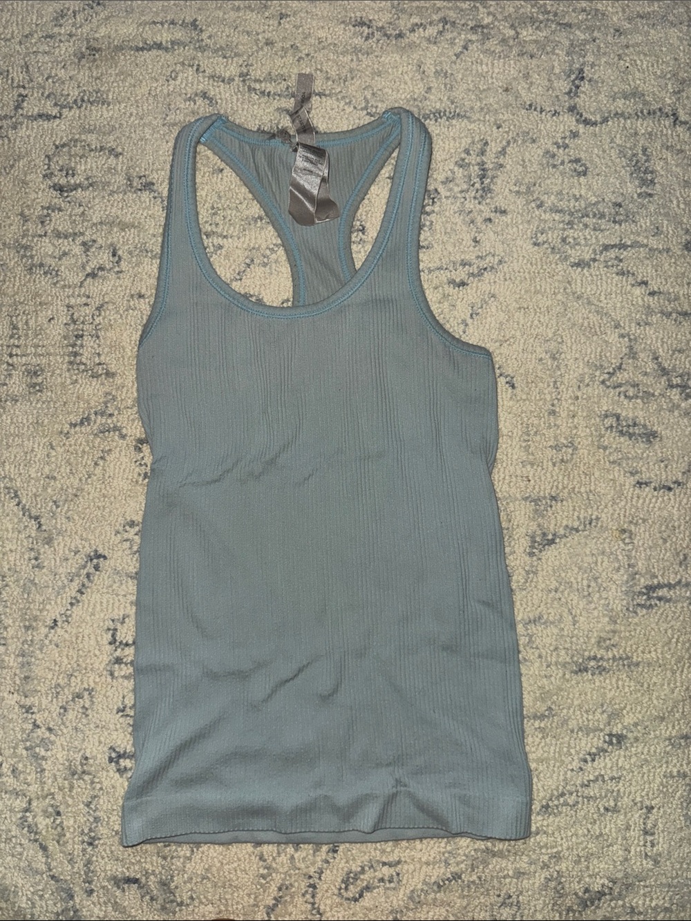 Lorna Jane Ribbed Racerback Tank - Light Blue